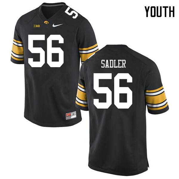 Youth #56 Brian Sadler Iowa Hawkeyes College Football Jerseys Sale-Black - Click Image to Close